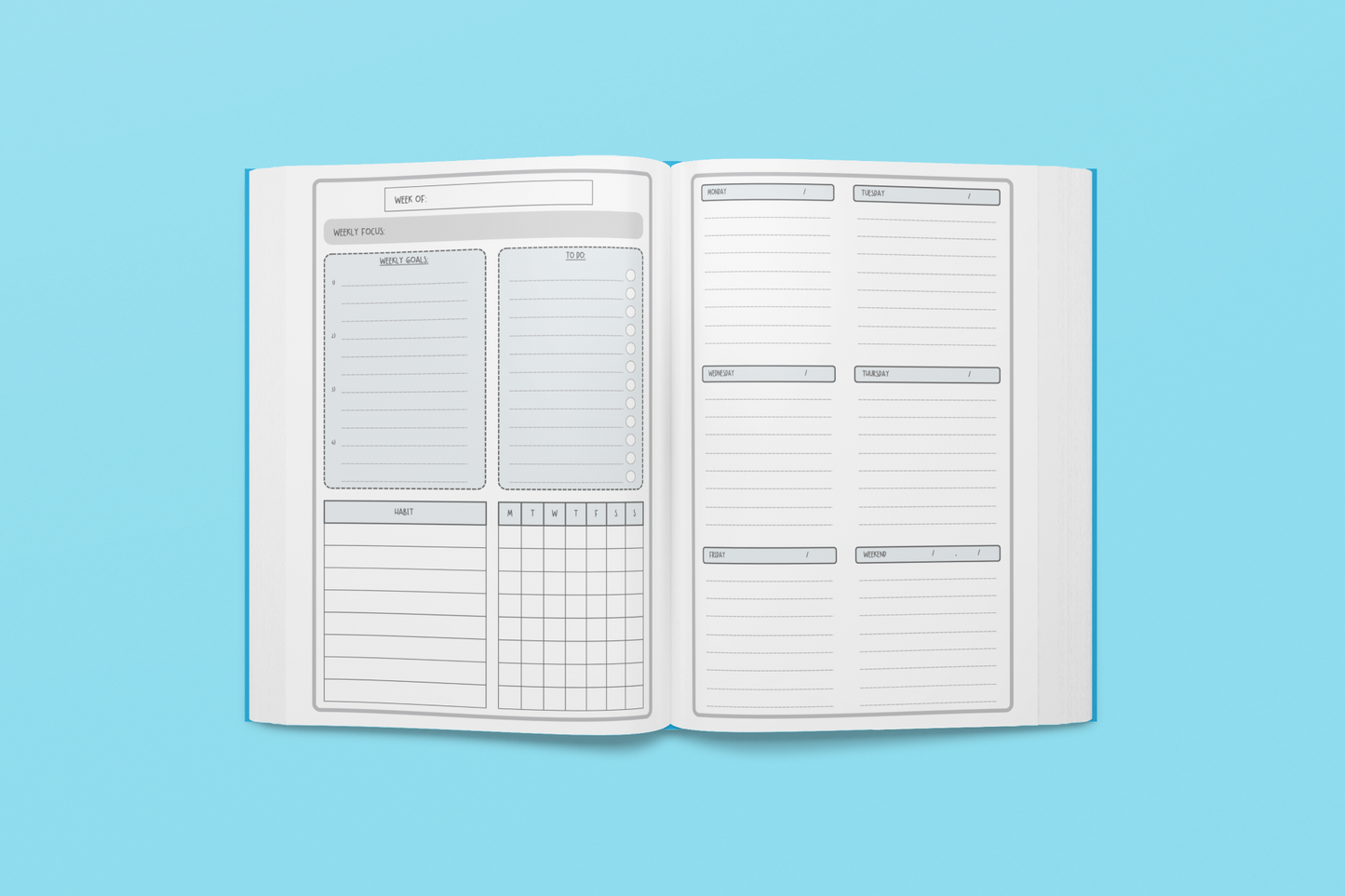 PURPOSE + PROGRESS Weekly Planner