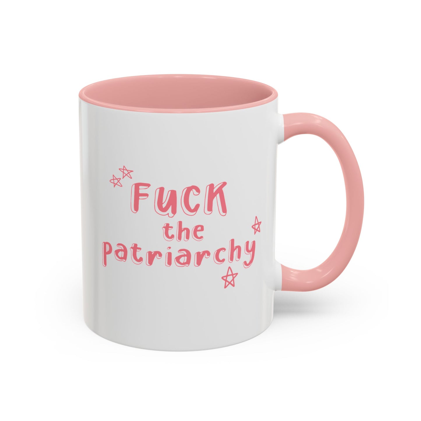 FUCK THE PATRIARCHY Accent Coffee Mug