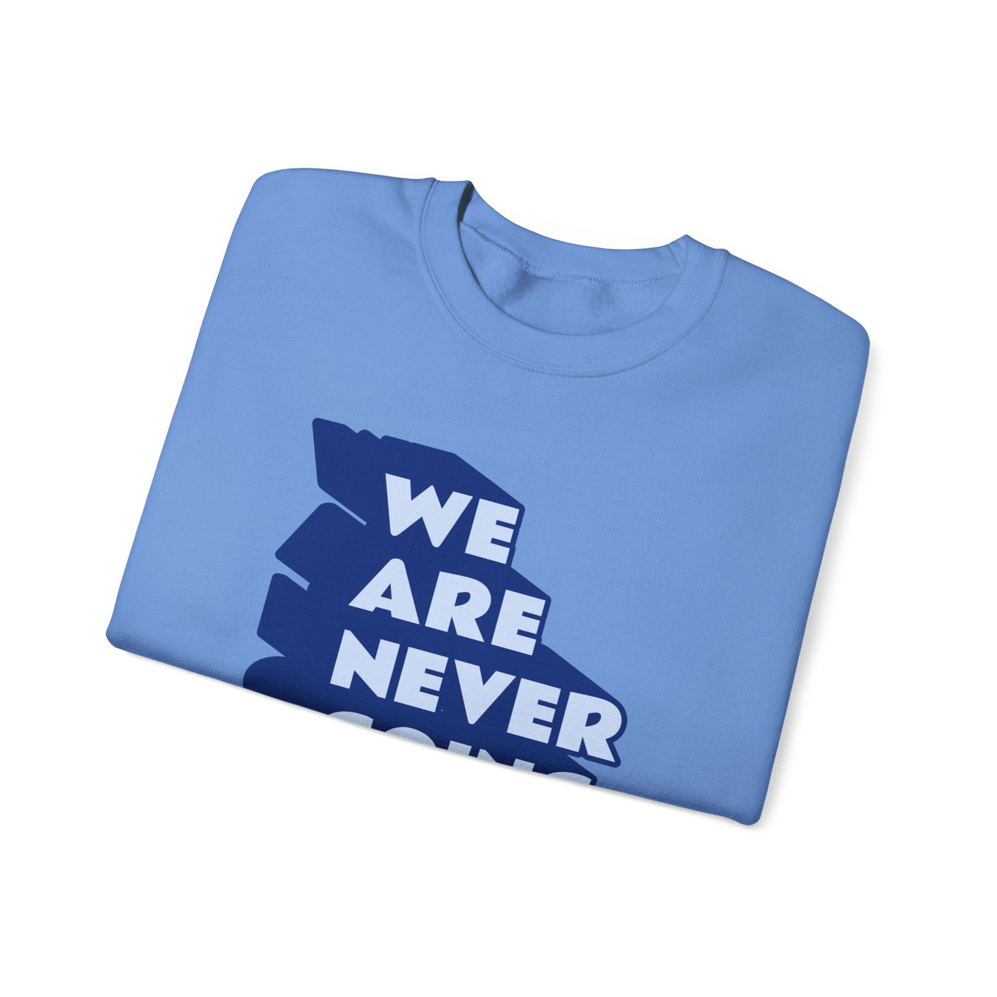 WE ARE NEVER GOING BACK Gender-Neutral Classic Sweatshirt