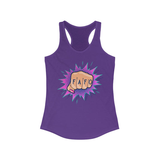 FAFO POP ART Women's Ideal Racerback Tank