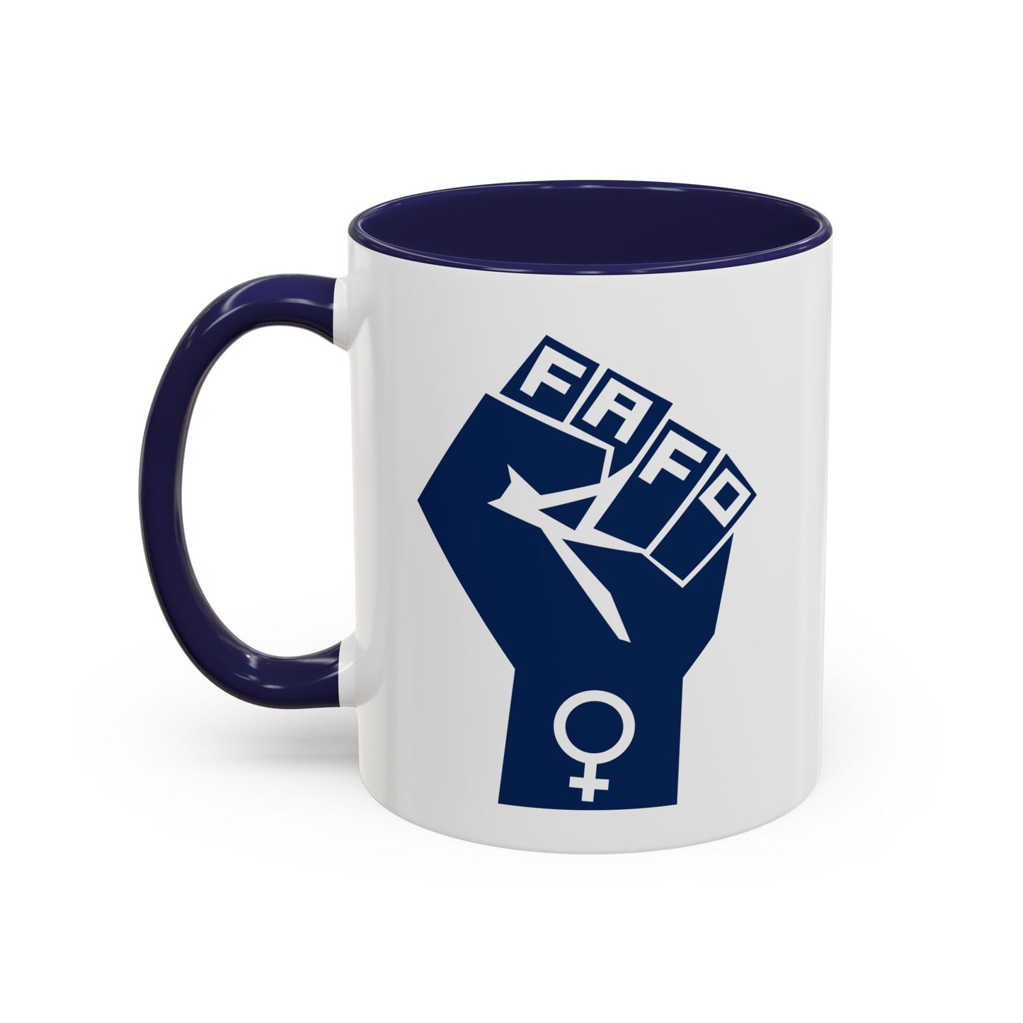 FAFO FIST Accent Coffee Mug