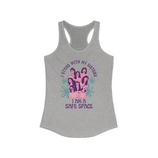 I AM A SAFE SPACE Women's Ideal Racerback Tank