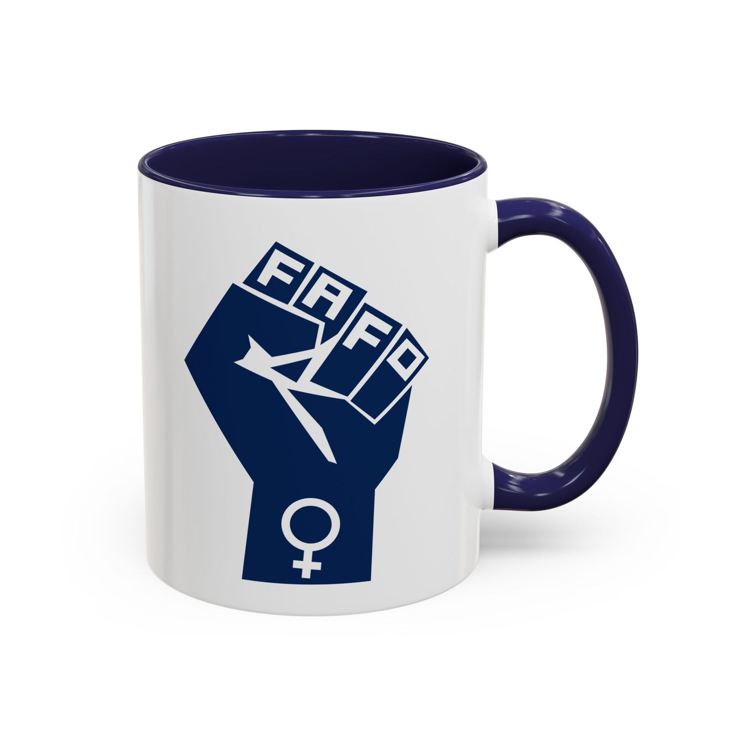 FAFO FIST Accent Coffee Mug